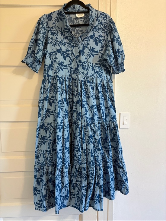 Tuckernuck Dresses & Skirts - Hyacinth house tuckernuck Steel Blue Floral Bennett Maxi Dress size large